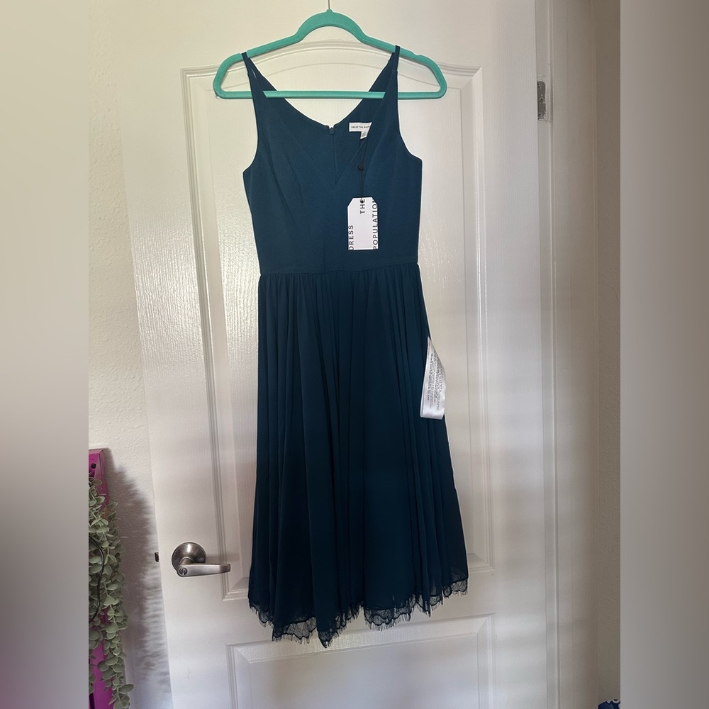 Dress the Population Teal Woman’s Formal Dress
